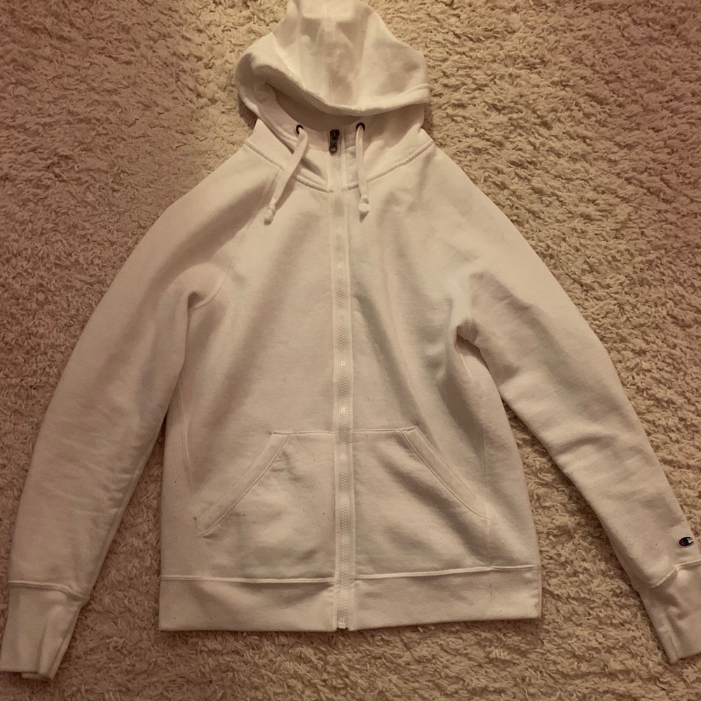 Champion White Zip Up